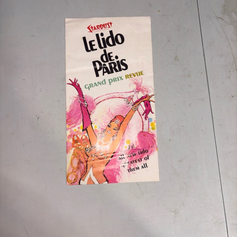 Vintage Le Lido de Paris Grand Prix Revue Postcard